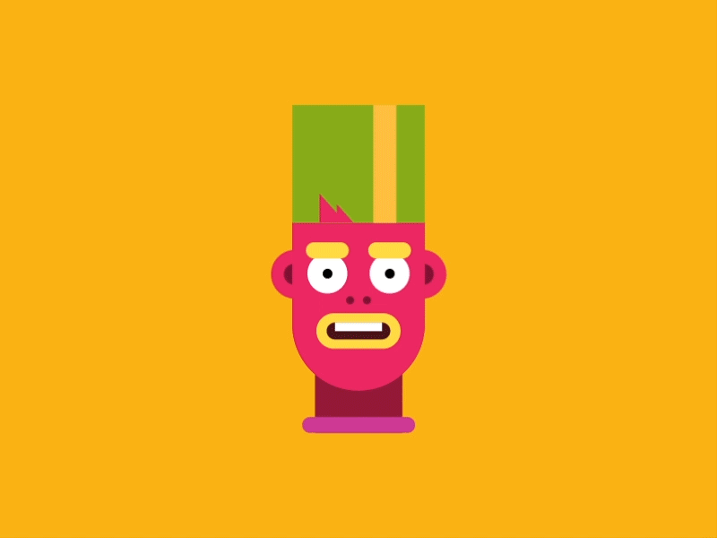 Head animation animation flat illustration