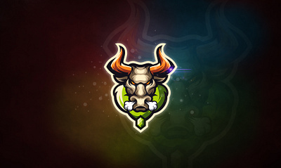 Strong Bull logo brand branding bull character design designs esport illustration logo mascot masculine vector