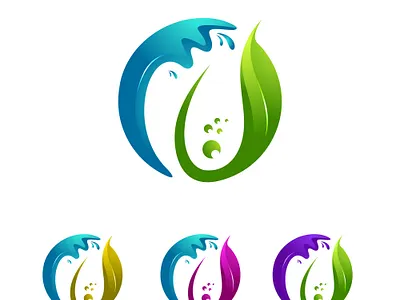 leaf and water drop abstract abstract aqua blue clean concept drop droplet eco environment icon illustration leaf liquid logo natural nature sign symbol vector water
