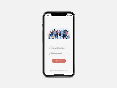 Minimalistic sign up page UI design #DailyUI 001 app design illustration minimal typography ui ux vector web