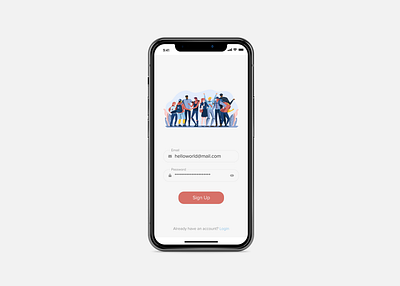 Minimalistic sign up page UI design #DailyUI 001 app design illustration minimal typography ui ux vector web