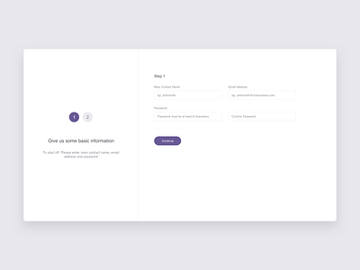 Registration clean design form ui ux website