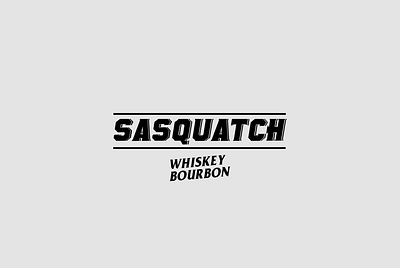 Sasquatch Whiskey logo branding icon identity design label lettering logo logotype packaging whiskey