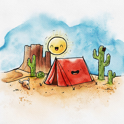 Desert Doodle doodle doodle art doodleart illustration procreate watercolor
