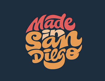 Made in San Diego california clientwork custom lettering digitalart hand drawn handlettering illustration lettering logotype logotype designer logotypedesign procreate san diego script typography