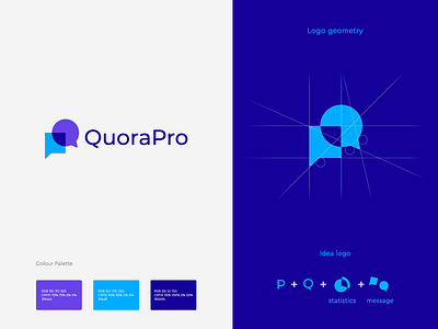 Quaro branding chart communication design illustration logo logo message message nature logo typography ux