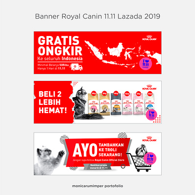 E-commerce Banner Royal Canin ID app design e commerce design flat illustration illustrator layout design ui web