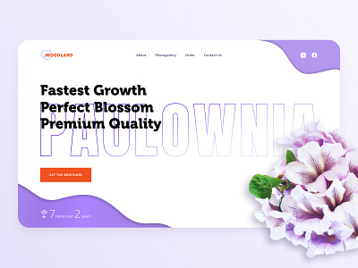 Paulownia Nursery website. Shot clear design design flower flowers fonts portfolio shot tree ui ui ux uiux web web design webdesign website design