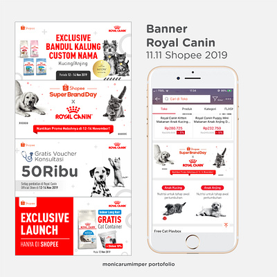 Banner for Royal Canin banner ads design ecommerce app illustrator ui vector web