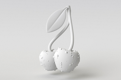 Wet Cherry Clay 3d 3d art 3d illustration blender blender 3d c4d character character design cherries cherry clay cycles doodle dribble illustration render rendering simple wet white