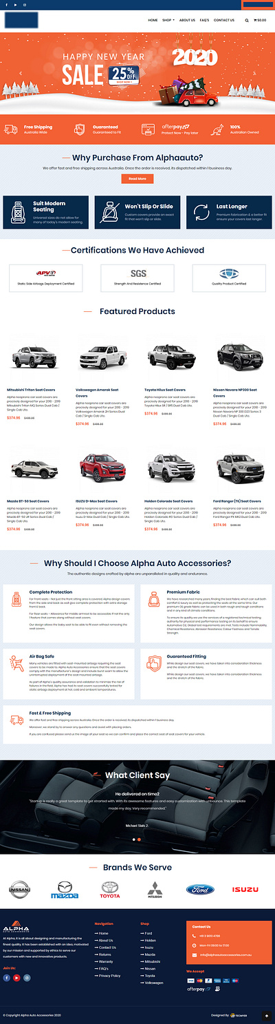 Auto Company Website buisness app graphics ui uidesign uxdesign web website design