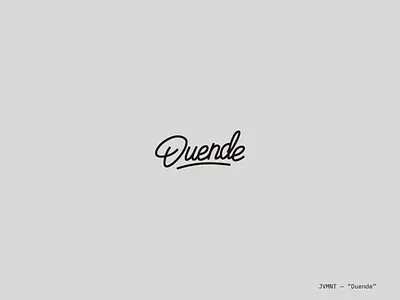 Sketch for a client duende logo monoline script sketch