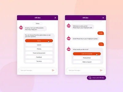 HR Bot chat chat bot chatbot daily ui challenge ui ui challenge uichallenge
