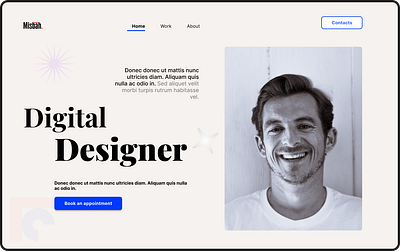 Website hero design for personal website adobe xd branding clean web design design graphic design hero design landing page landing page design minimal hero design portfolio design recent ui design ui ui design userinterface ux website header