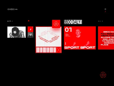 BBDODAILY Branding branding clean design flat graphicdesign grid interface layout minimal ui ux