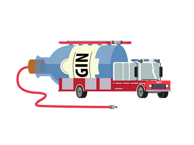 When Alcohol is to the rescue alcohol firetruck gin