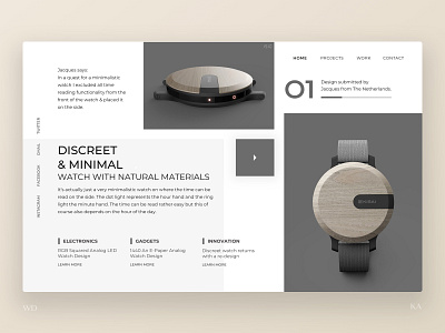 Layout Exploration 07 behance blogs clean design landing page layout minimal typography ui website