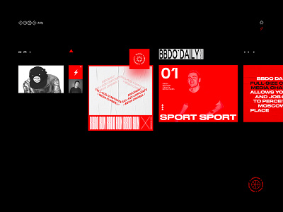 BBDODAILY Branding branding brutalism design flat graphicdesign grid minimal typography ui ux web