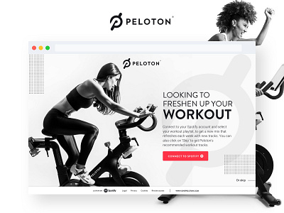 Peloton Playlist Concept clean cycling design minimal peloton product spotify ui ux web