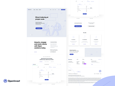 Openinvest - Redesign (Part one) investing landing page market portfolios reports technology tracking