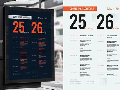 Conference Schedule Poster Template conference day event flyer invitation poster promo schedule template timeline vector weekends