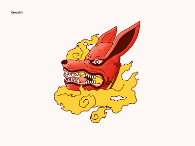 Kyuubi - mask of hatred affinity designer affinitydesigner colors hatred illustration illustration art kyuubi mask mask of hatred naruto nine tails nine tails ukiyo e