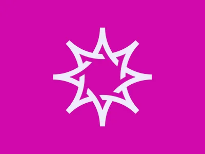 Sunstar abstract concept design geometric logo minimalism star sun