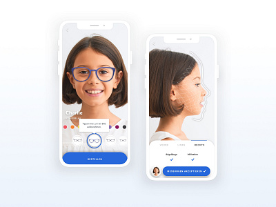 Eyewear App app clean minimal mobile ui ux