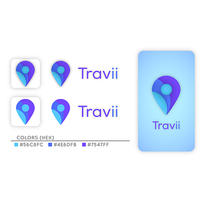 Travii App Brand Kit branding creative flat design graphic design icon illustration logo minimalist typography ui