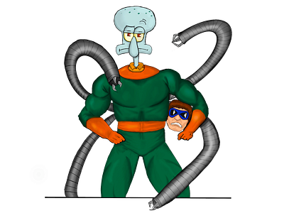 Doctor Squidward cartoon doctor fanart funny illustration marvel movie octopus procreate spongbob squidward