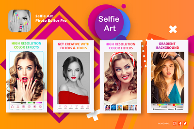 Selfie Art_Photo Editor adobe photoshop adobe xd app design app free ios kite mobile photo photo editor photoshop psd ui