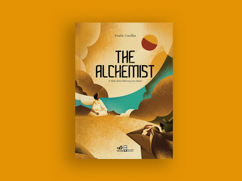 The Alchemist Book - Cover ai alchemist book color cover art cover design design dream fable geometric art illustration illustration art illustrations paulo coelho photoshop santiago story thanh soledas the alchemist yellow