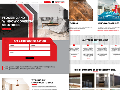 interior design banner black construction floor homepage design industrial interior landing page landing page design mockup product red web design window