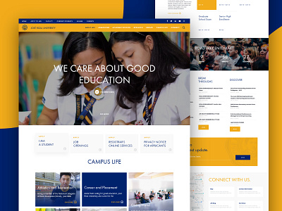 JOSE RIZAL UNIVERSITY - Landing Page Proposal design design proposal landing page minimalist school schools student ui university user inteface web design website yellow