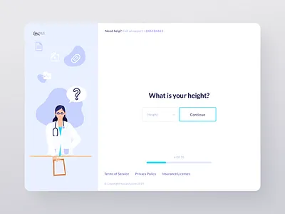 Doctor questionnaire button digital artist digital artwork doctor document drawing dropdown icons illustration loading bar medical minimal sketch wacom web webpage website