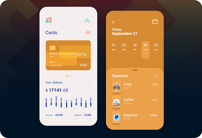 Financial App for tranjaction app design ui ux