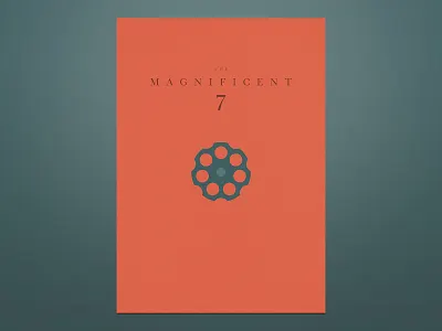 The Magnificent Seven cowboys fan art minimalist movie movie poster movies poster poster art posters sevenshooter themagnificentseven typography vector