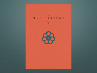 The Magnificent Seven cowboys fan art minimalist movie movie poster movies poster poster art posters sevenshooter themagnificentseven typography vector