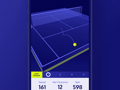 Baseline app ball blue field fitness motion purple sport tennis ui ux workout