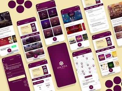 Okada Hotel & Casino - Directory App directory app gradients mobile app design mobile application mobile design mobile ui mobile ui design mobile ux design okada ui user interface ux web design