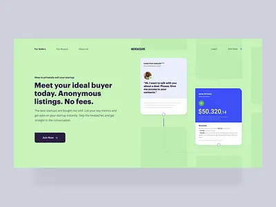 MicroAcquire - Helping Startups Find Buyers animation app design motion platform product startup web zajno