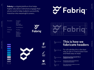 Fabriq - Approved Logo Design ✅ branding f f monogram fabric fabriq grow identity design letter logo letter monogram lettermark lines logo logo design logos monogram monogram logo negative space pattern weave weaved