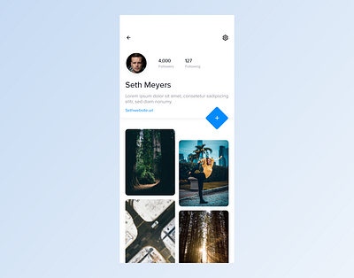 Profile app app design ui ux