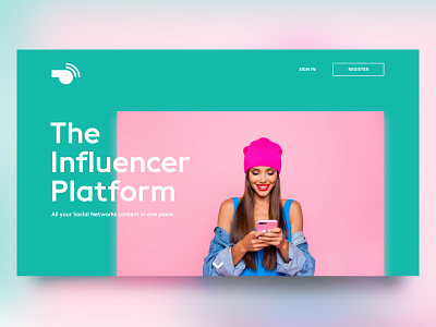 Whistl Feed // Website Homepage color colorful feed homepage influencer logo logodesign modern platform ui uiux website whistle whistler young
