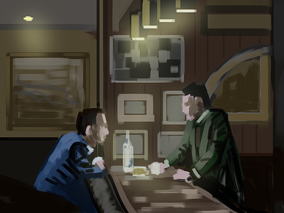 45 min study - The Irishman brushes design illustration minimal painting study the irishman