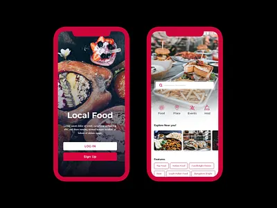 Exploring & Hosting Local Food airbnb booking app clean ui explore food host interface design local ui ux