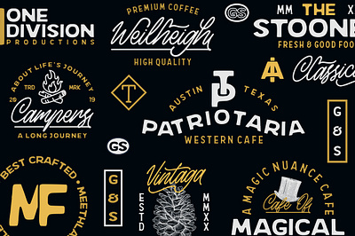 Vintage Logo Collections || Meethlake Font badge branding custom type font font awesome font design free fonts handlettering logo typography