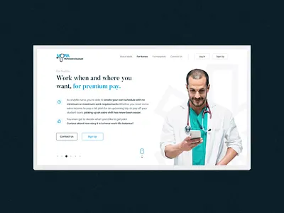 Simple landing page / Project preview design doctor health hospital landing landing page med medical minimal nurse preview project schedule simple ui uidesign uiux ux web work