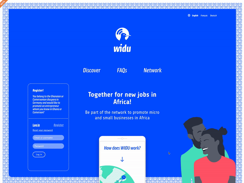 WIDU story-scrolling africa branding cameroon characterdesign ghana illustration illustrations scrolling story storyboarding storytelling webdesign website website concept website design