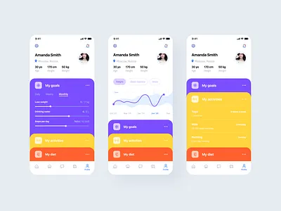 Health & Wellness Mobile App app ui user experience user interface design userinterface ux ux ui appdesign iosdesign